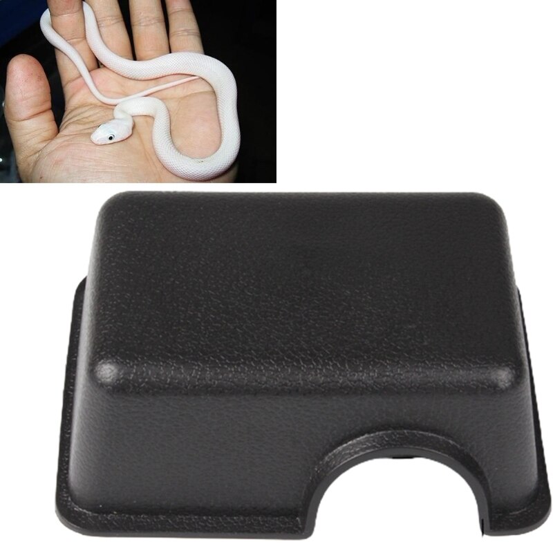 T84E Reptile Hide Box Hideout Caves Small Critter Cavern Safe Secure Small Animal Hide Plastic Easy to Clean Snake Hide Box