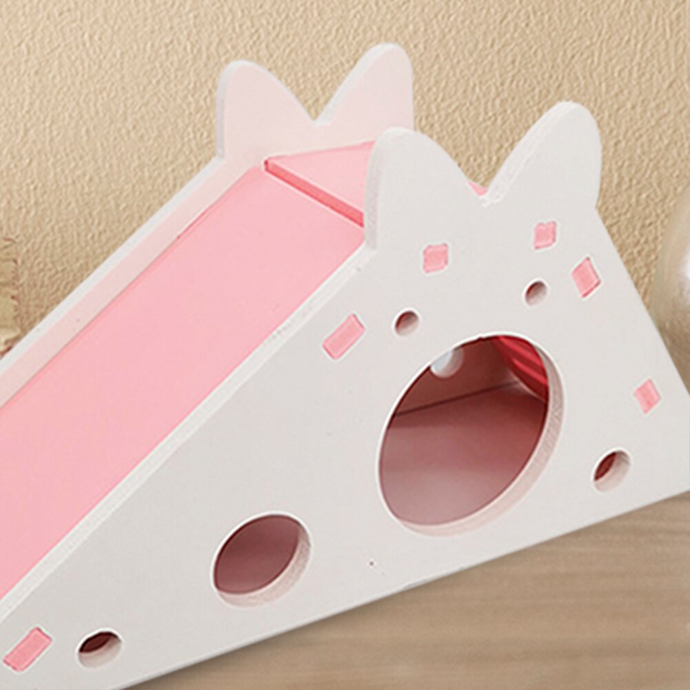 Hamster Hideout Assembled Hamster Slide Toy Wooden Hamster House Nest With Ladder Slide For Guinea Pig Hamster Exercise Toy