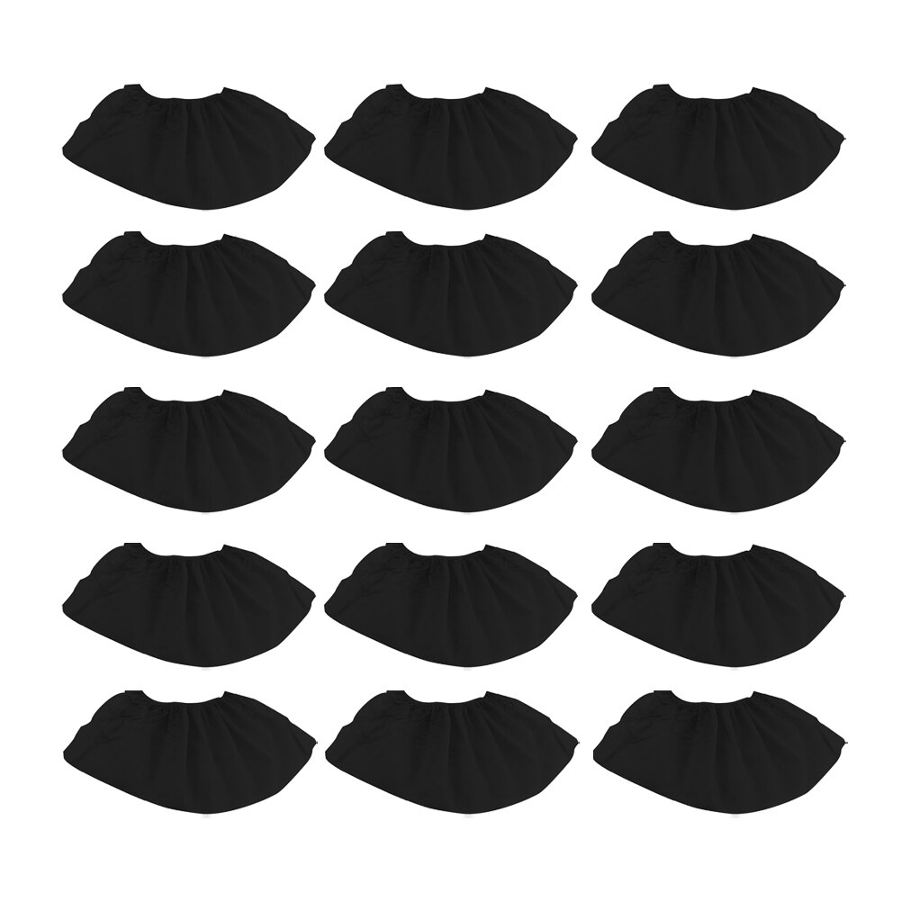 100Pcs Black Disposable Non-woven Shoe Cover Thick Nonwoven Shoe Cover One-time Shoe Cover Non-slip Shoe Cover: Default Title