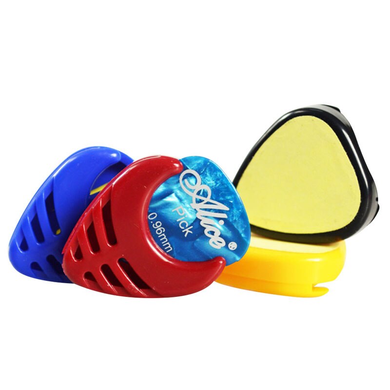 1Pc Portable Plactic Guitar Pick Plectrum Holder Case Box Acoustic Heart Shaped