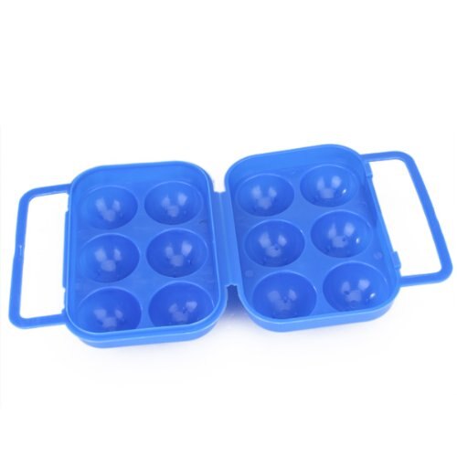 Draagbare Vouwen Plastic Ei mold Carrier Holder Opslag Container voor 6 Ei mallen-Blauw