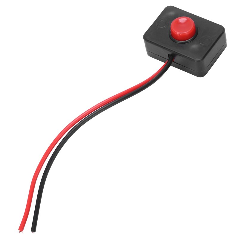 DC 12V2A Adhesive base push button momentarily action wired switch for automobiles: Default Title