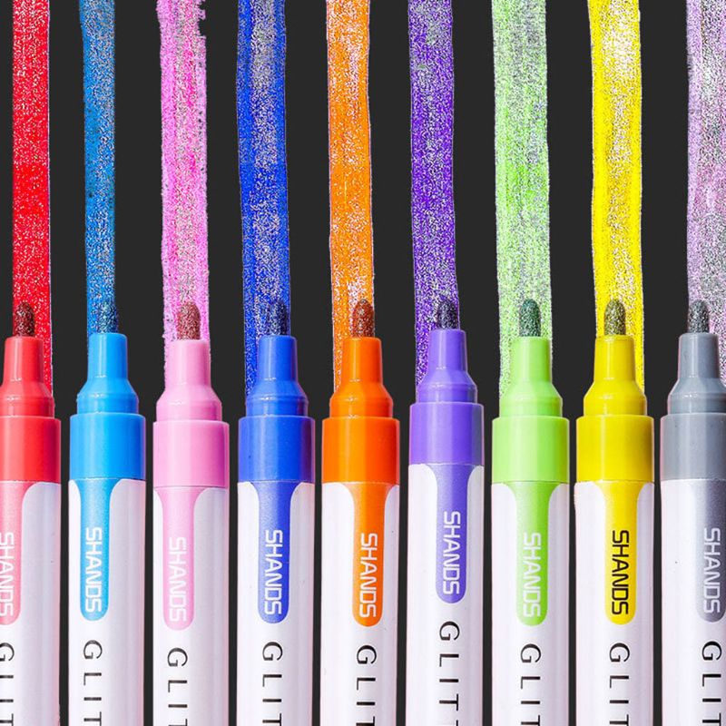 3/9 Kleuren Metallic Olie Marker Pen Voor Keramische Rock Glas Porselein Hout Autoband Schilderen