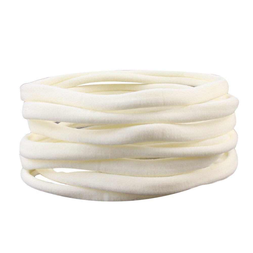 10 unids/lote liso elástico de Nylon banda de pelo para niñas diademas de bebé niños banda de pelo accesorios para el cabello de: Yellow