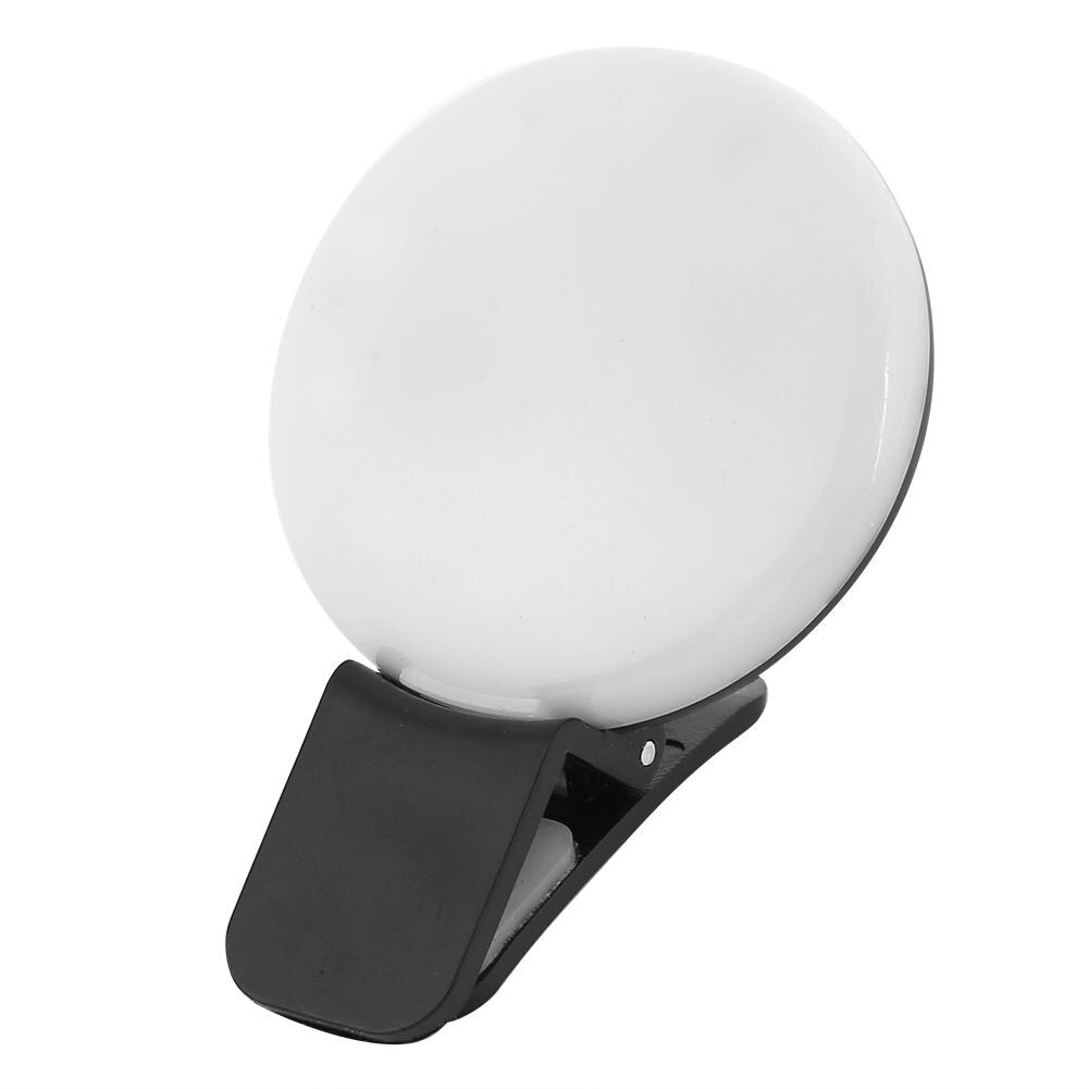 Luz de relleno con Clip y temporizador, Luz Portátil Universal con tres rejillas de atenuación, Mini Q, duradera, práctica, Selfie, LED, mejora de maquillaje: Negro