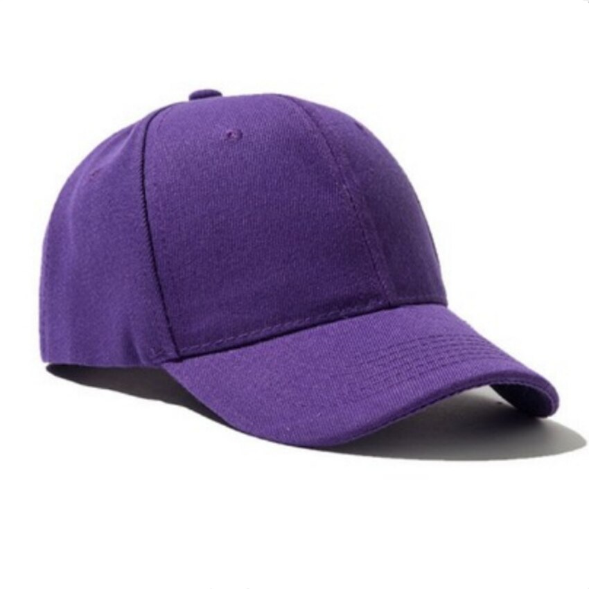 Black Cap Wit Effen Kleur Baseball Cap Voor Mannen Vrouwen Unisex Vader Hoeden Verstelbare Snapback Hoeden Hiphop Trucker Cap streetwear: Paars