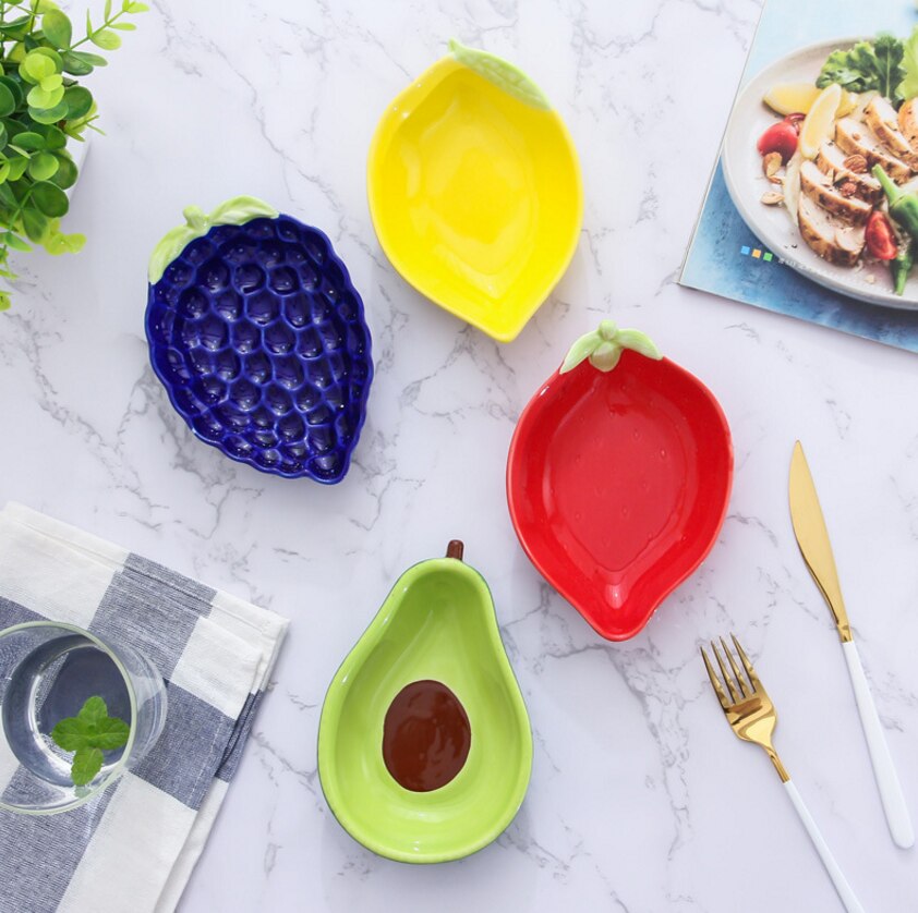 Ceramic glaze bowl avocado bowl fruit salad bowl dessert bowl snack plate