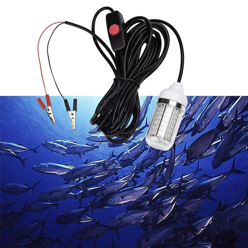 Luz de pesca de 12V y 15W, 108 Uds., 2835 Led, cebos de pesca subacuática con luz, buscador de peces, lámpara que atrae a camarones, calamar, Krill