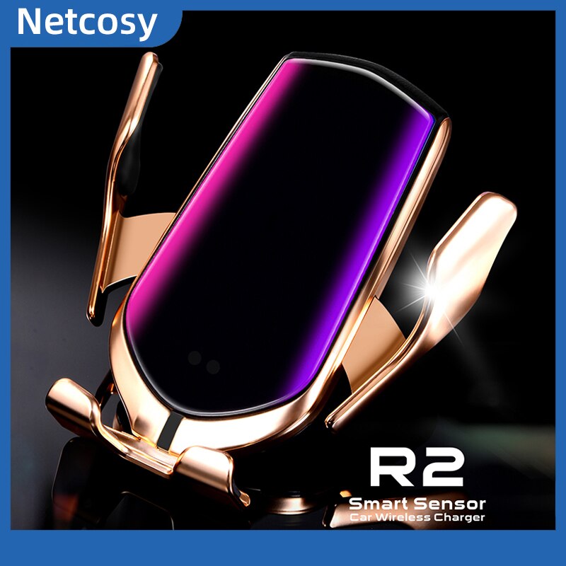 R2 Smart Sensor Wireless Charger 10W For iphone XS XR Fast USB C Charger For Samsung 360 Rotate 10W Simple Fast Wireless Charger