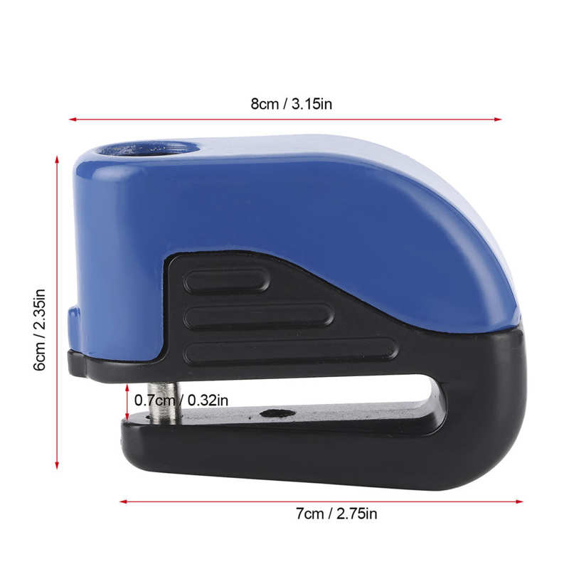 Motorcycle Alarm Lock Anti-Theft Disc Brake Lock 120dB Alarm Protection for Motorcycle Bicycle Mountain Bikes