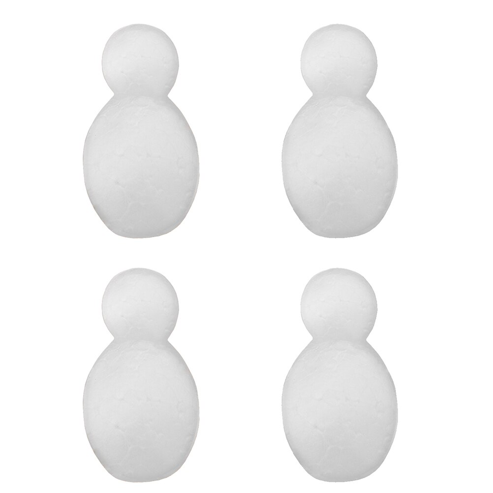 4pcs Snowman Shape Mold Styrofoam Crafts Snowman Shape Foam Model