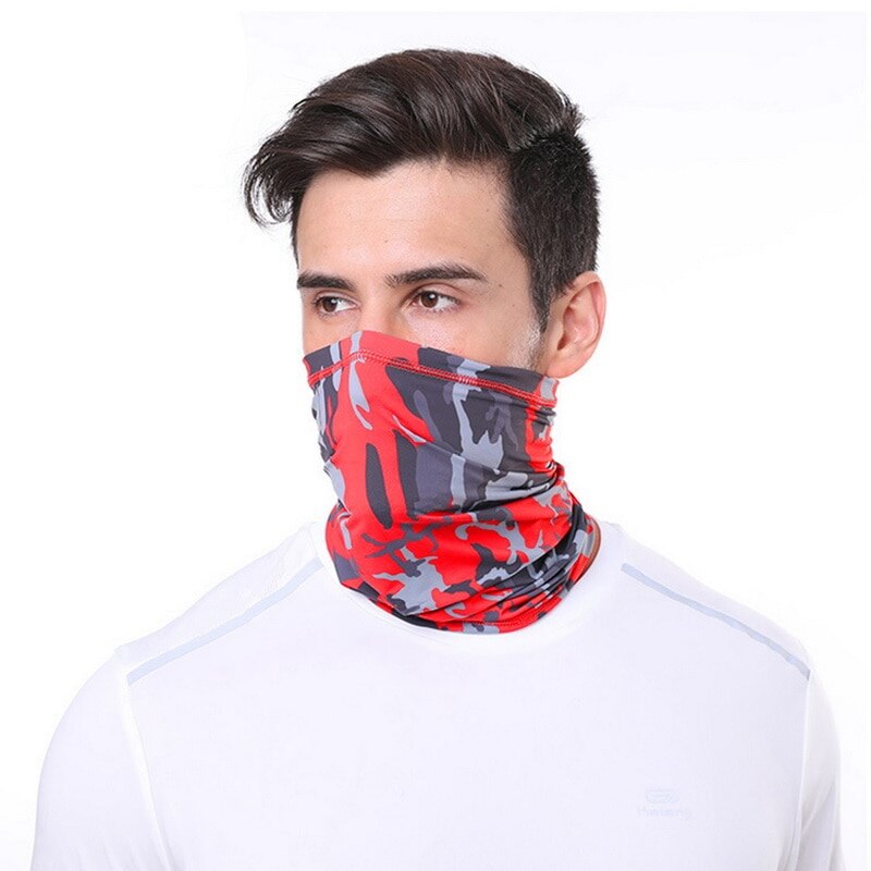 Foulard de Sport de plein air pour hommes et femmes, Bandana, couvre-cou, Sport d&#39;été, anti-sudorifique, écharpe en soie glacée, imprimé de protection solaire
