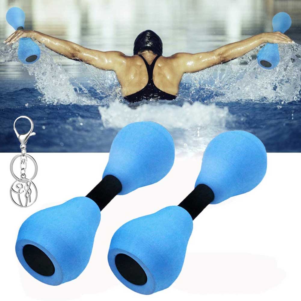 1Pair Aquatic Exercise Dumbells Water Aerobic Exercise Foam Dumbbell Pool Resistance For Adults Kids Beginners Water Exercises