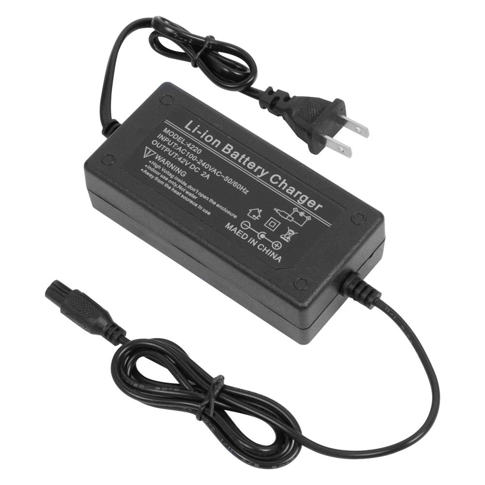 Universelles Batterieladegerät für Elektrofahrrad, Rolle, Hoverboard, selbstausgleichendes Rollerzubehör, 42 V, 2 A, Ladegerät, UK/EU/uns/AU-Stecker