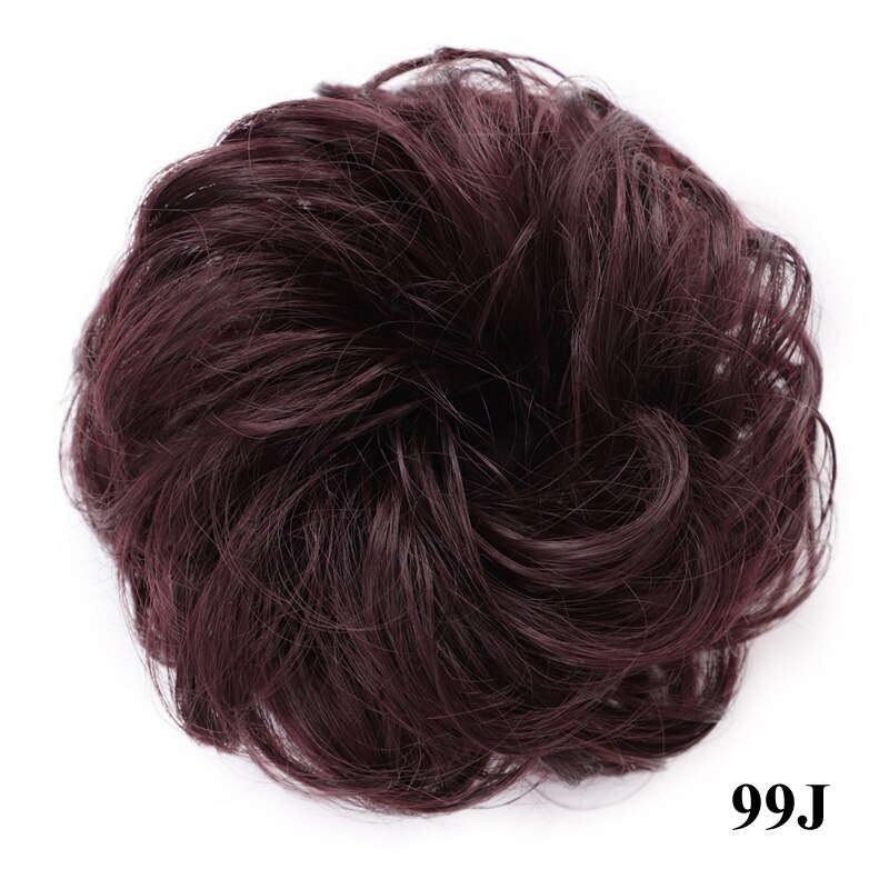 Moño de pelo sintético AISI BEAUTY, moño de goma elástica para el pelo, moño negro o marrón, extensores de goma para el pelo: 99J