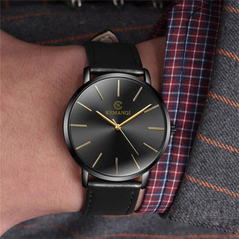 Montres à Quartz pour hommes bleu | En verre, à la , montres minces, erkek kol, saati, reloj hombre, Relogio Masculino