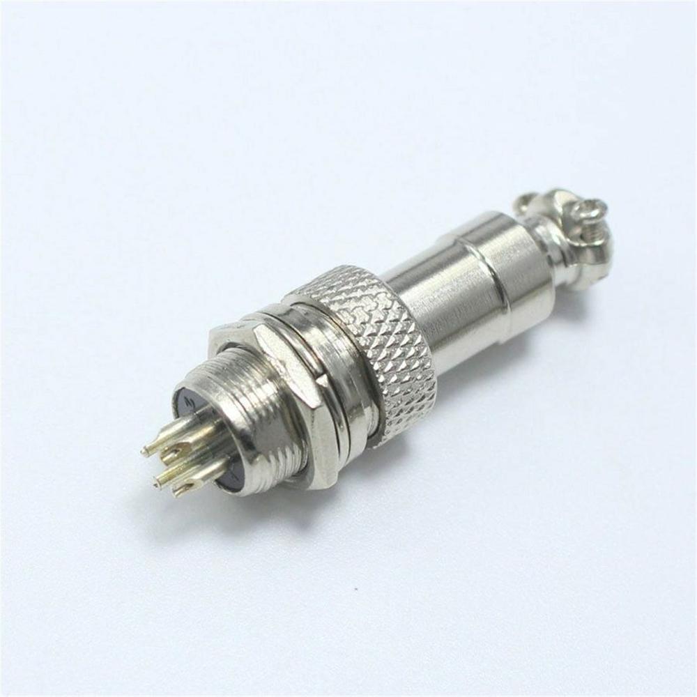 5 stuks  gx12 vrouwelijke en mannelijke connector stekkerdoos metalen luchtvaartstekker 12mm- draads kabelpaneelconnector ronde stekkerdoosconnector: 4p