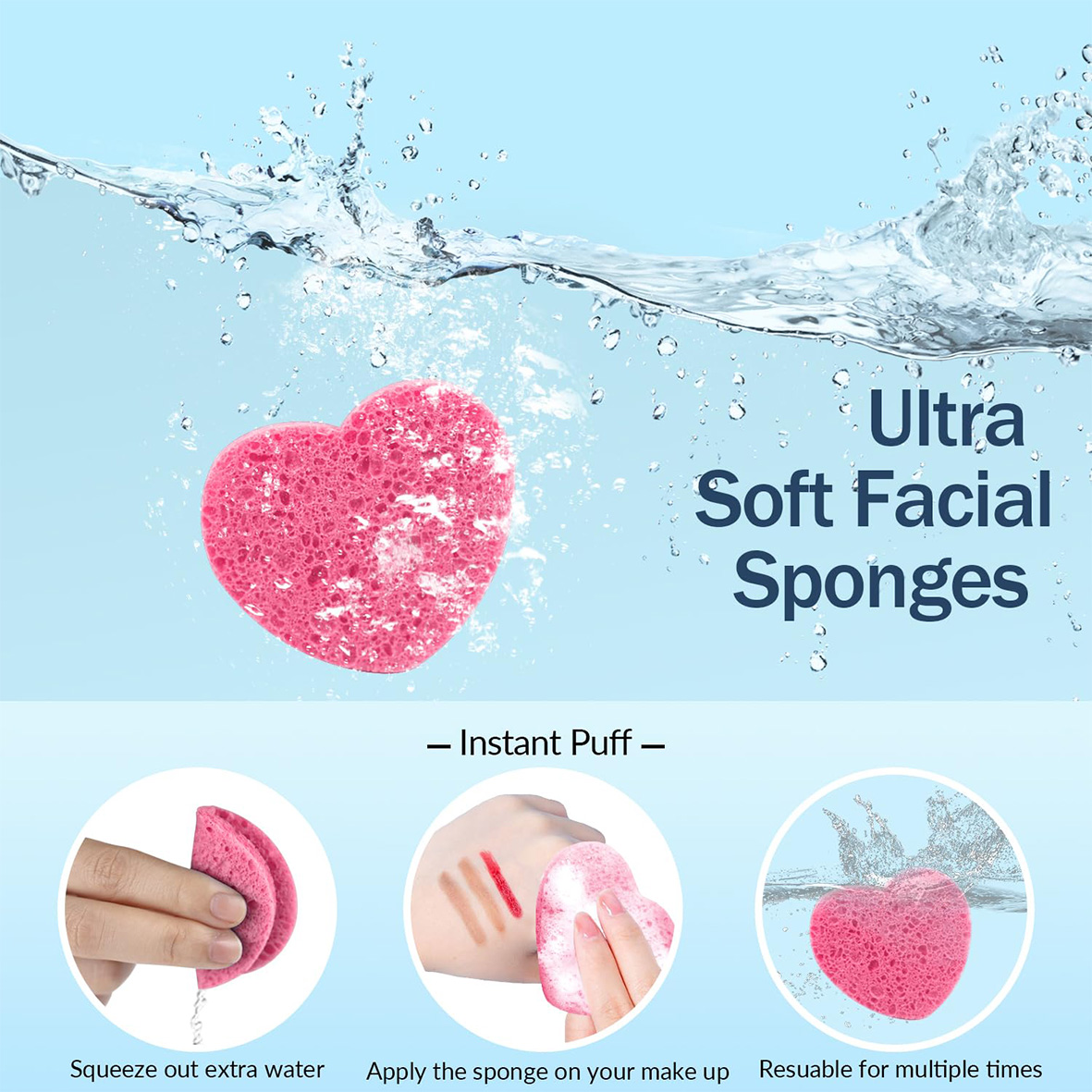 50 stuks gecomprimeerd gezichtsspons washandje Voor make-up verwijderen en exfoli gezichtsreinigingsmasker; make-up verwijderaar