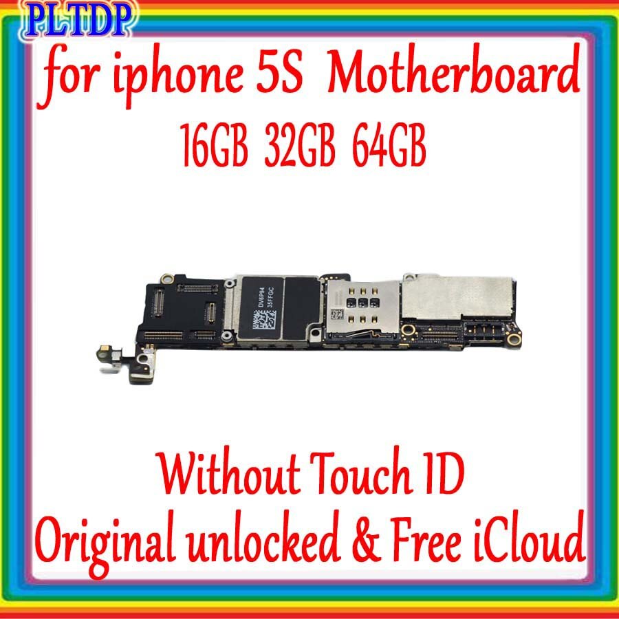 100% sbloccato originale per il iphone 5 4s scheda madre 16gb/32gb/64gb, con Chip per iphone 5 5s Mainboard Testato Buona