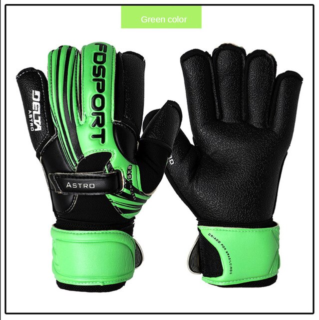 Adult Soccer Goalkeeper Gloves Finger Protection Target Thick Latex Footbal Goalkeeper Gloves Men: B / Size 10