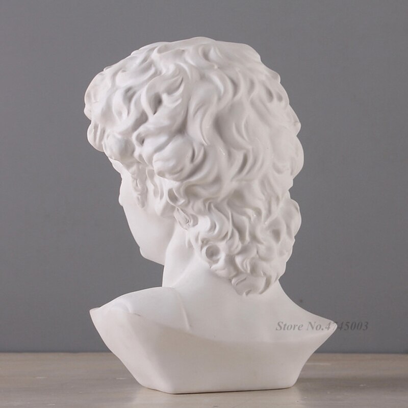 Greek Mythology David Head Bust Statue Mini Europe Michelangelo Home Decoration Resin Art Craft Sculpture Sketch Practice