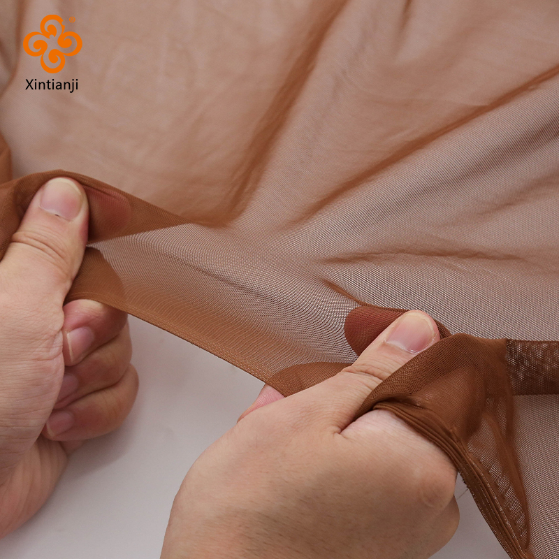 Tela de malla suave elástica de 4 vías, 45x150cm, color carne, por media yarda, para coser ropa, respaldo, vestido, ropa de fondo, tul