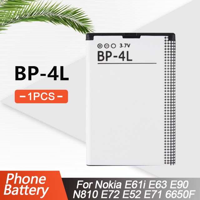 1500mAh BP-4L BP4L BP 4L Replacement Phone Battery For Nokia E61i E63 E90 E95 E71 6650 6760 N97 N810 E72 E52 Lihtium Battery: 1PCS