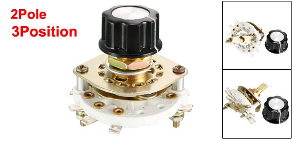 uxcell 1/4pcs Rotary Switch Selector 2 Pole 3/4/5/6/8/9/10/11 Position Selectable 1-2 Deck Band Channel Easily Turned: 2P3T A03