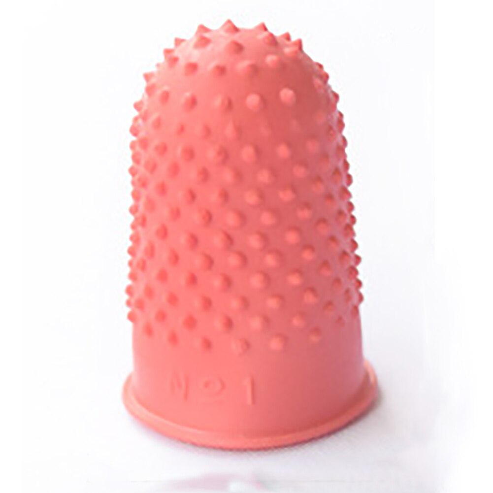 5 st räknare kon gummi fingerborg skydd stygn sömnad quilter fingertopp arbete hantverk handarbete sömnad tillbehör: Röd