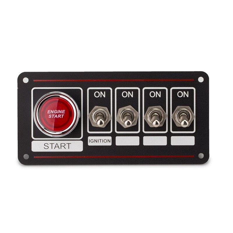 12V Led Ignition Switch Panel Voor Racing Auto Motor Startknop