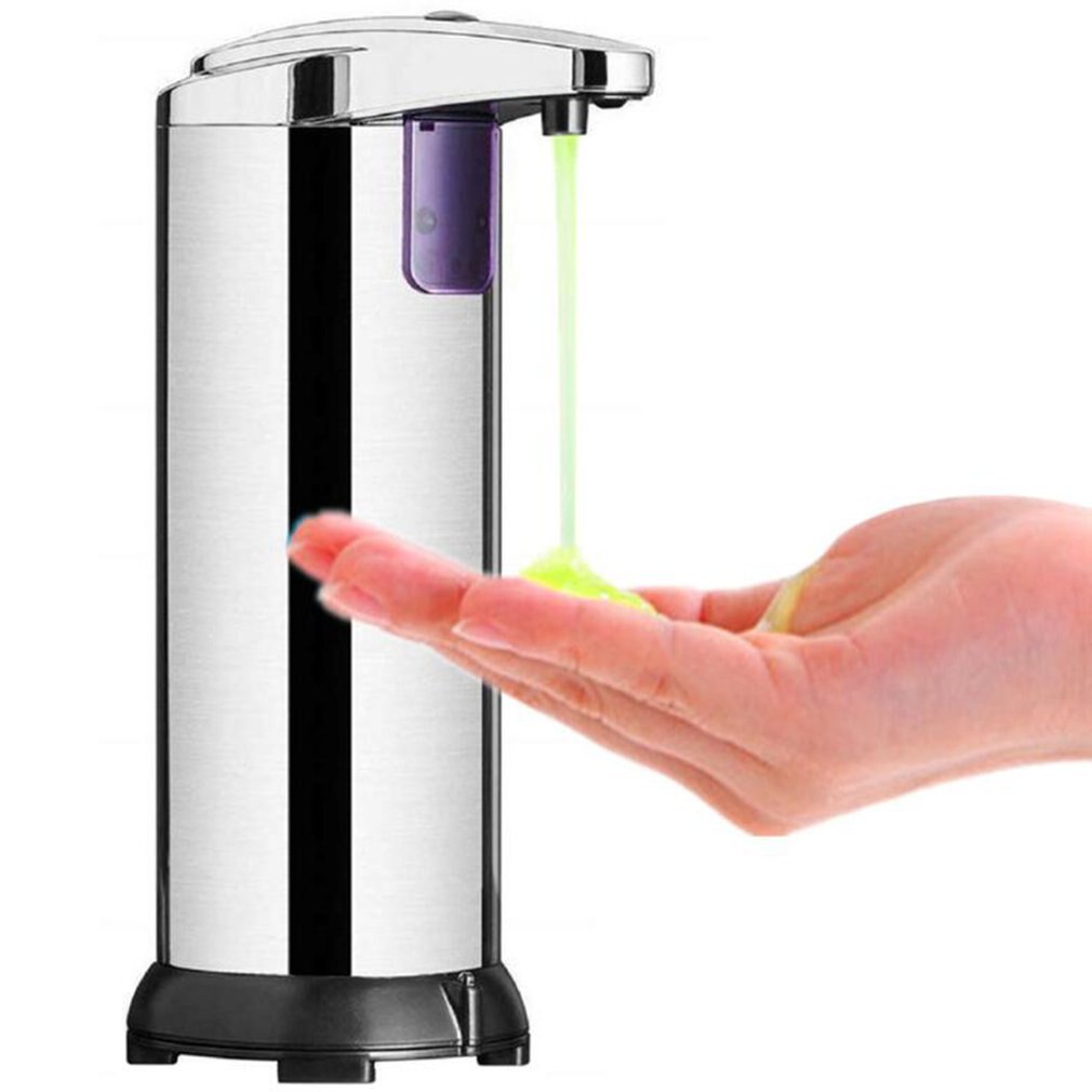 Automatic Soap Pump Dispenser With Holder Touchless Hand Washer Soap Dispenser Pump Steel Metal Liquid Dish Soap Dispenser