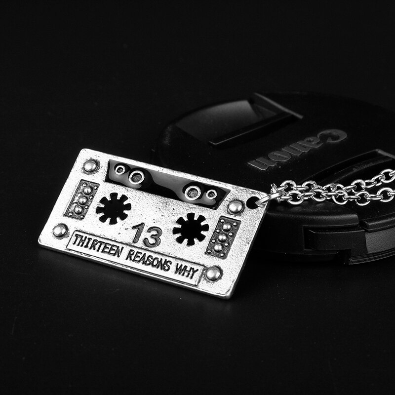 13 Thirteen Reasons Why Pendant Necklace Punk Tape Alloy Statement Necklace Men Women Jewelry