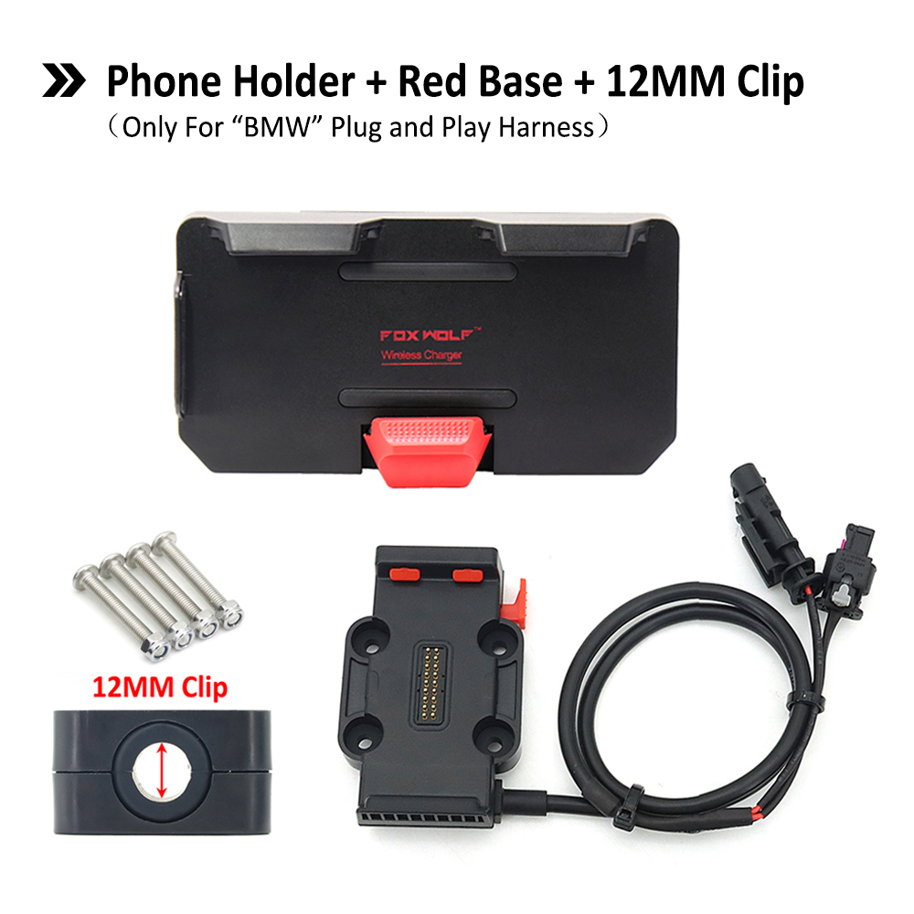 Voor Alle Bmw Motorfiets Draadloze Opladen 12/16/22Mm Roll Bar Telefoon Navigatie Beugel Base R1250GS R1150GS f750GS F850GS R1200GS