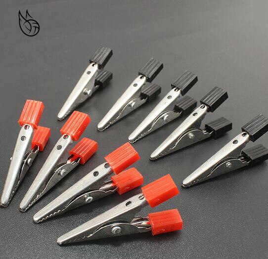 10pcs 50mm Electrical Tool Alligator Clips Battery Clip Crocodile Car Caravan Van Battery Test Lead Clips