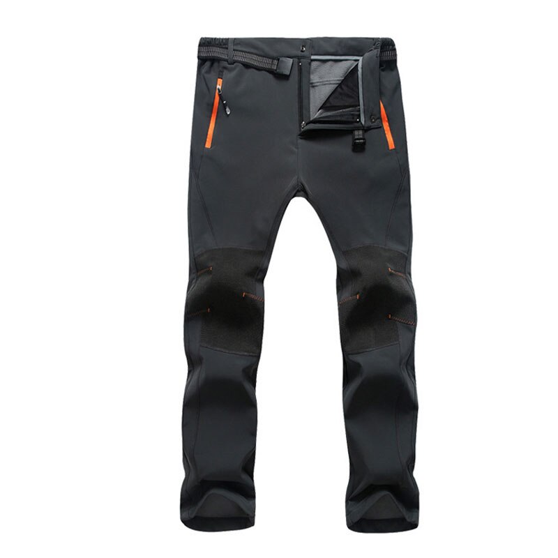 Zwarte, groene en grijze kleur waterdichte heren skibroek voor bergbeklimmen, outdoor vissen, kamperen, warme broek in grote maten: Grijs(mannen) / M