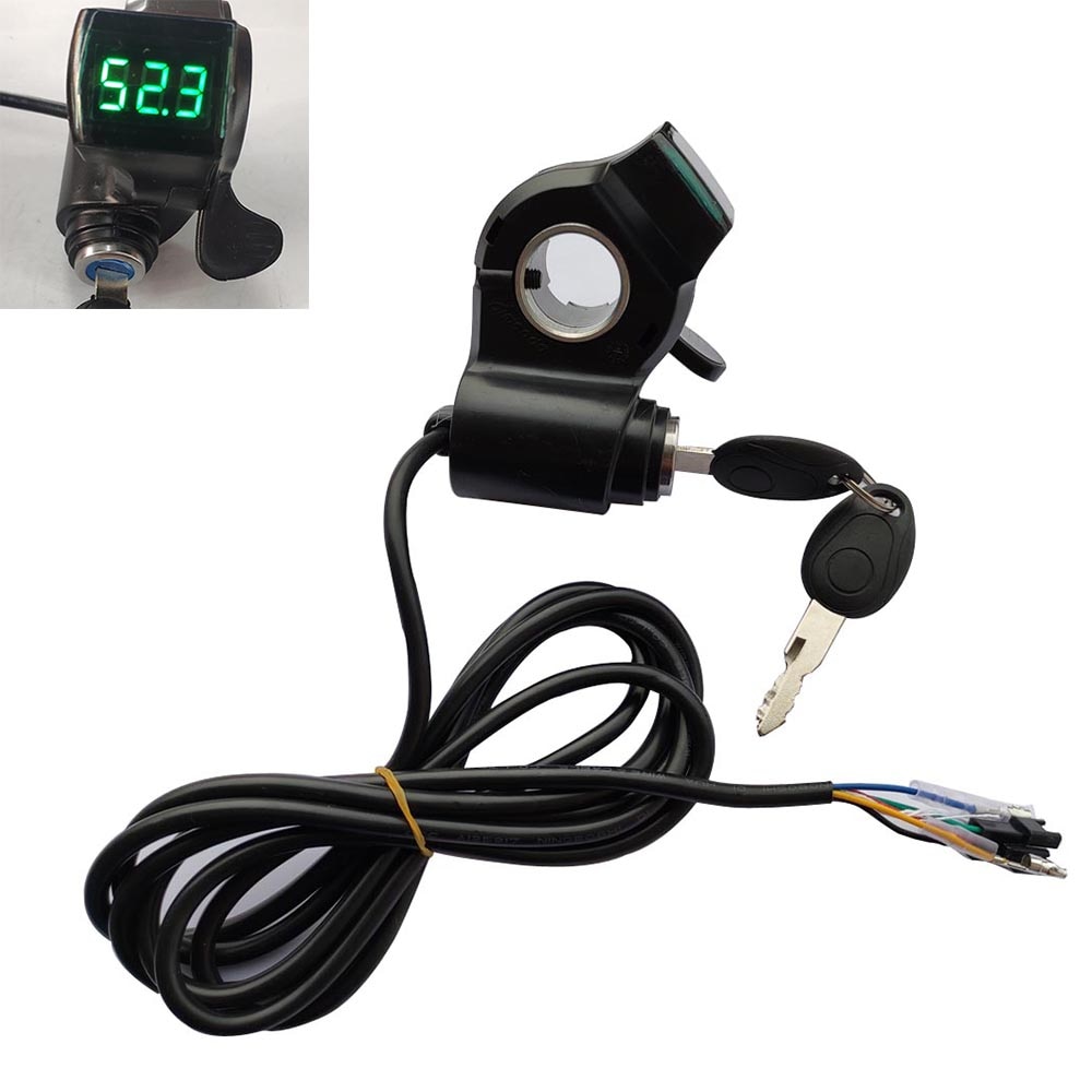 12V 24V 36V 48V 60V 72V Elektrische Fiets Thumb Throttle met key lock LCD display gas voor elektrische fiets/scooter/e-bike