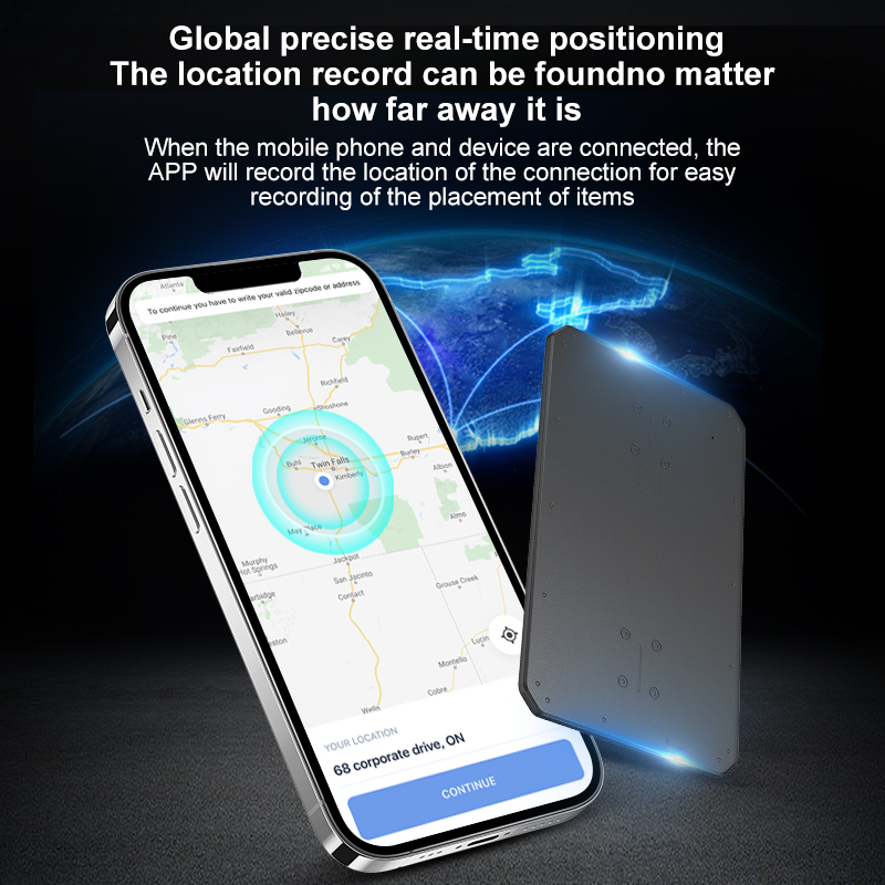 Ultra-thin card anti-loss device, wireless wallet recharge item airtag locator, suitable for Apple Find, findmy