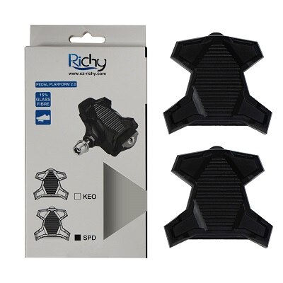 de pedales de bicicleta RICHY, Clips de autosujeción Ciclismo de Carretera sistema SPD y LOOK KEO, abrazadera de pedal para bicicleta: New Black  SPD