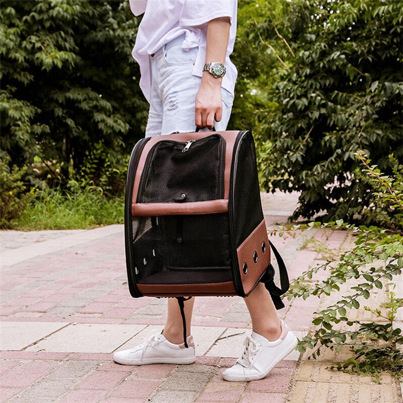 Breathable Bird Backpack Carrier Travel Cage Foldable Lightweight Outdoor Multi Purpose Mesh Bird Cage Pet Parakeet Parrot Bag