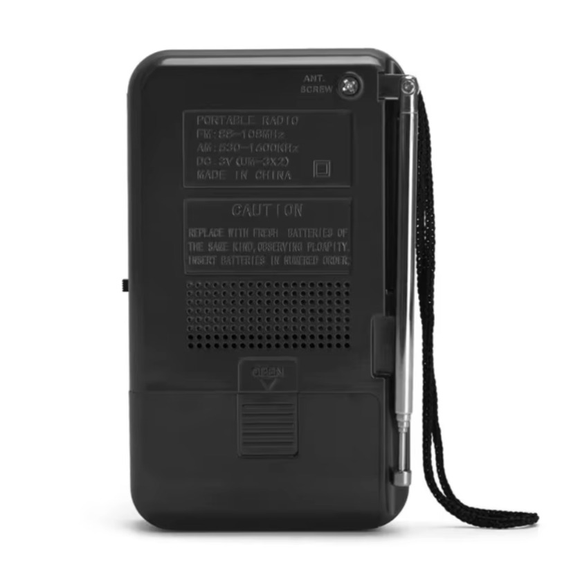 AM FM-Taschenradio, 2 x AA-batteriebetriebenes Transistorradio mit Lautsprecher, Kopfhöreranschluss, Radio für den Innen- und Außenbereich