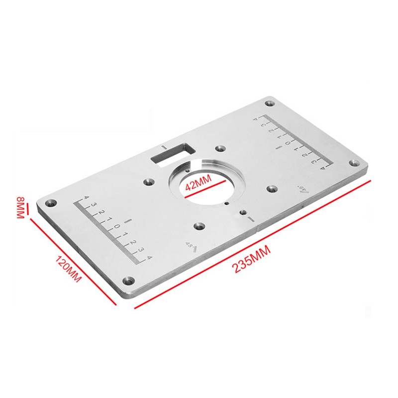 Aluminum Router Table Insert Plate Electric Wood Milling Trimming Machine Flip Plate With Cover For Woodworking Engraving DIY