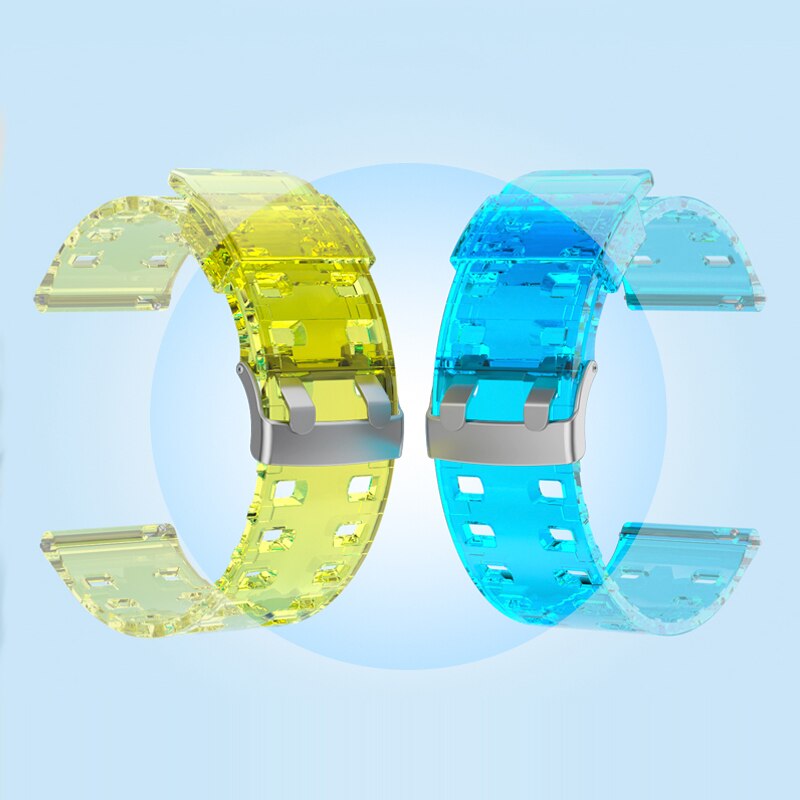 18mm 20mm 22mm gjennomsiktig reim for huawei watch  gt 2e / honor magic watch 2 for samsung watch 46mm galaxy watch active 2 band