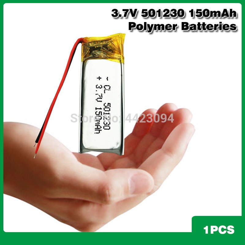 501230 3.7V 150 Mah Oplaadbare Lithium Polymeer Batterij Voor Bluetooth Headset Muis Armband Polshorloge 051230 Slimme Armband: 1PCS