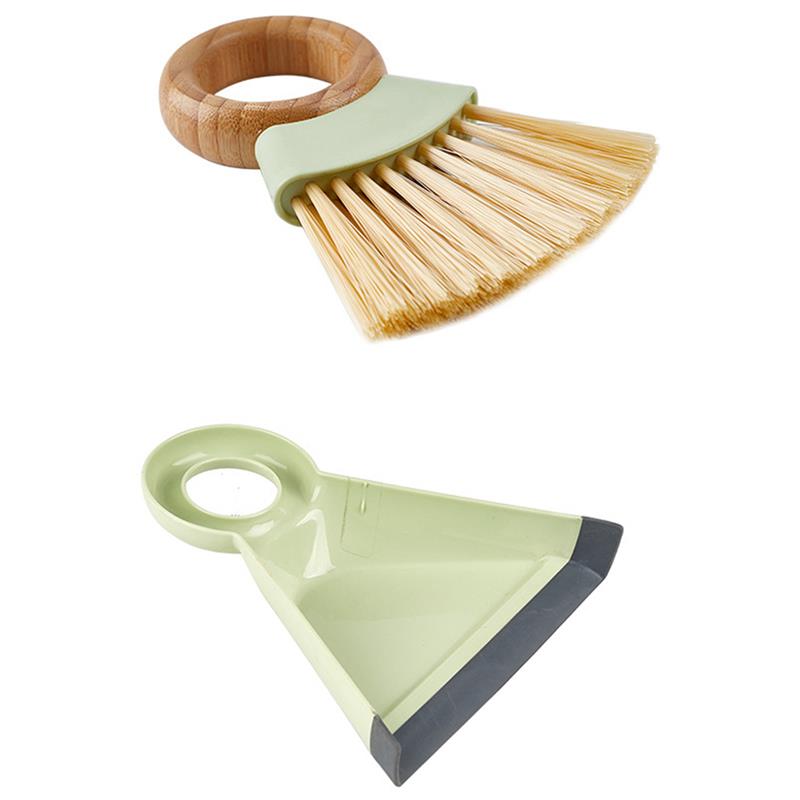 Borste och sopskyffel set mini kvast set handkvast för bordtangentbord
