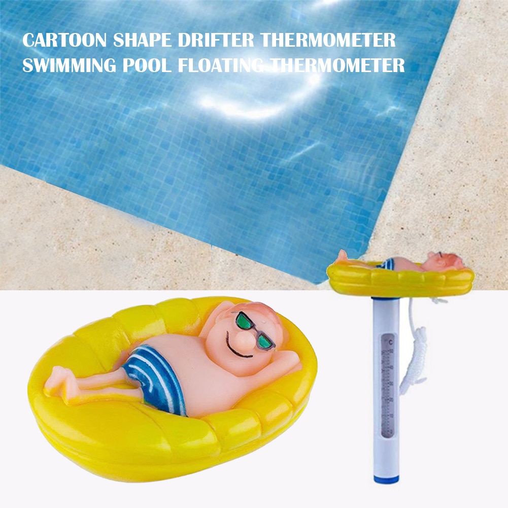 Tegneserie drifter swimmingpool termometer vandtemperatur måleinstrument spabade fiskedamme flydende sonde #37