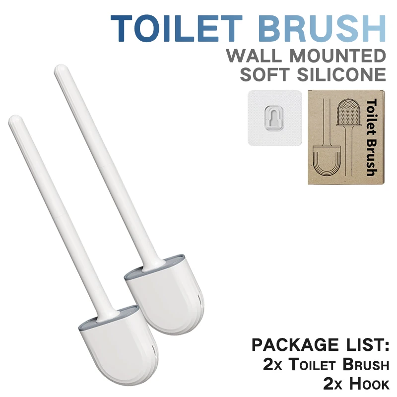Wc Pinsel Silikon Wc Reinigung Pinsel Wand Montiert Wc Reiniger Besen Set Moderne WC Kit Schönheit Bad Zubehör: Rosa