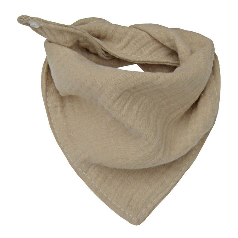 Baby Infant Cotton Bib Newborn Solid Color Triangle Scarf Feeding Saliva Towel Bandana Burp Cloth Boy Girl Shower: Camel