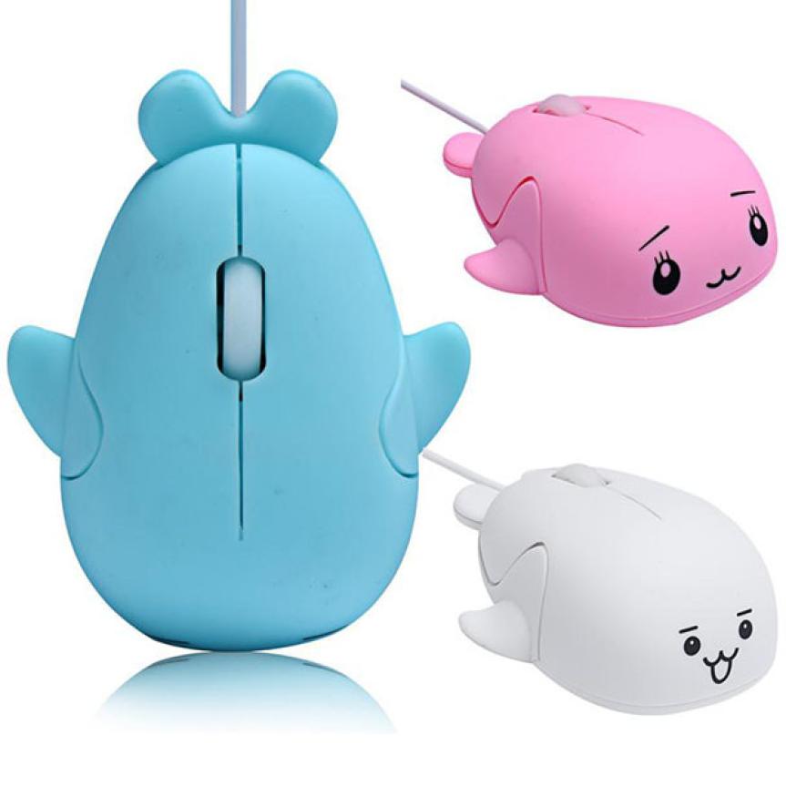 Binmer Cute Animal Gaming Mouse Wired 1200 DPI USB Optical Gamer Mice Mause For Computer Notebook 18AUG9