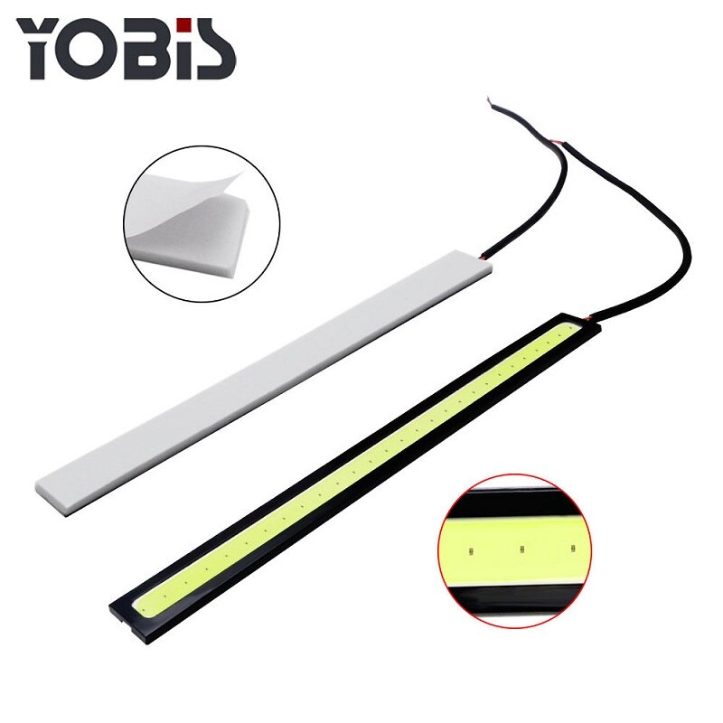 2 STUKS COB DRL LED Driving Dagrijverlichting Werklampen 17cm Verlichting Strip DRL 12V COB LED Waterdicht panel Auto auto led styling