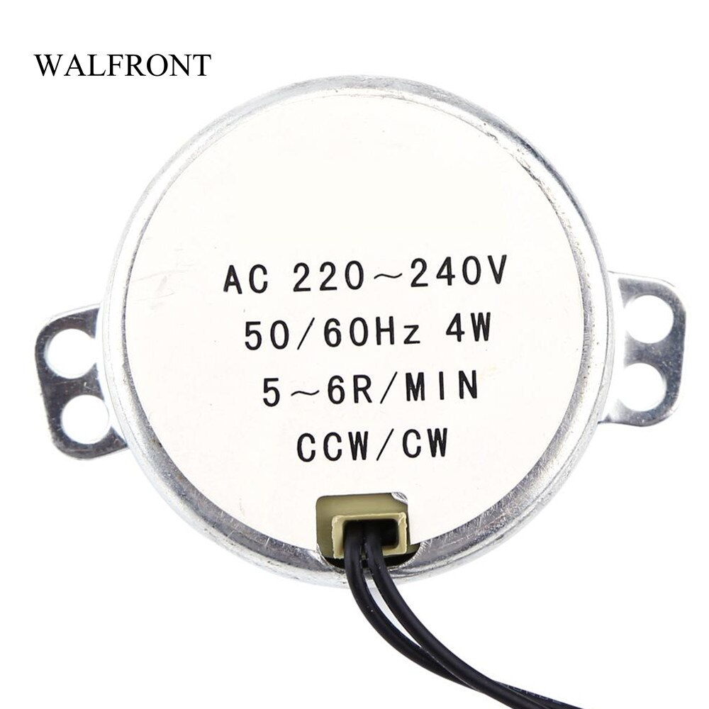 WALFRONT 220-240 V AC Synchrone Motor Reductiedrijfwerk AC Motor Draagbare Elektrische Rotary Motor voor Magnetron Lampen Display plank